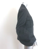 Marni Neck-Tie Bell Sleeve Jacket Charcoal Wool Felt Size 44