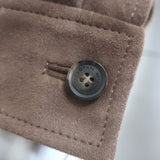 Nili Lotan Beauvais Suede Jacket Cafe Brown Size Small