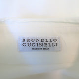 Brunello Cucinelli Monili-Trim Midi Shirtdress White Poplin Size Extra Small