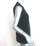Brunello Cucinelli Monili-Trim Frayed Pocket Tank Top Black Silk Size Small