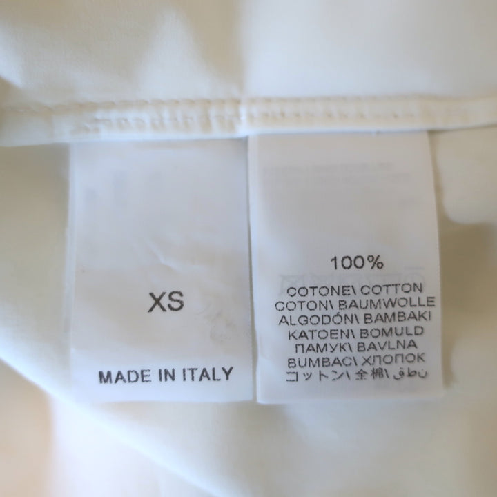 Brunello Cucinelli Monili-Trim Midi Shirtdress White Poplin Size Extra Small