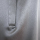 Vince Shirred Neck Top Charcoal Silk Satin Size Medium Short Sleeve Blouse