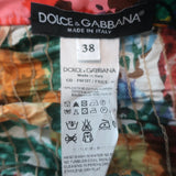 Dolce & Gabbana strapless mini dress in multicolor floral cotton, authentic pre-owned, size 38