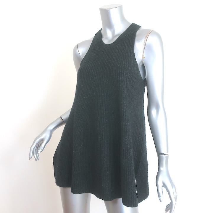 The Row Cashmere Ribbed Knit Tank Top Black Size Small