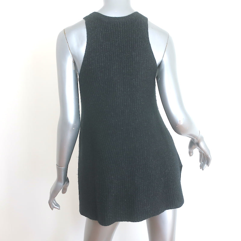 The Row Cashmere Ribbed Knit Tank Top Black Size Small
