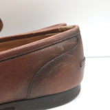 Gucci Jordaan Horsebit Loafers Brown Burnished Leather Size 10