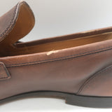 Gucci Jordaan Horsebit Loafers Brown Burnished Leather Size 10