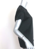 Brunello Cucinelli Monili-Trim Satin T-Shirt Black Size Medium Short Sleeve Top
