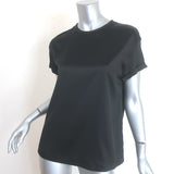 Brunello Cucinelli Monili-Trim Satin T-Shirt Black Size Medium Short Sleeve Top