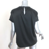 Brunello Cucinelli Monili-Trim Satin T-Shirt Black Size Medium Short Sleeve Top