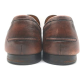 Gucci Jordaan Horsebit Loafers Brown Burnished Leather Size 10