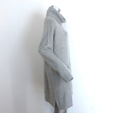 Adam Jones Turtleneck Sweater Dress Heather Gray Wool-Cashmere One Size