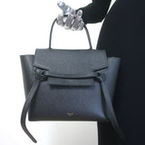 Celine Nano Belt Bag Black Grained Leather Crossbody