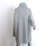 Adam Jones Turtleneck Sweater Dress Heather Gray Wool-Cashmere One Size