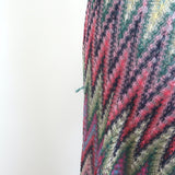Missoni chevron knit fringed sarong (multicolor, viscose blend), one-size maxi wrap skirt — pre-owned, gently worn luxury