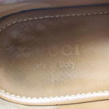 Gucci Jordaan Horsebit Loafers Brown Burnished Leather Size 10