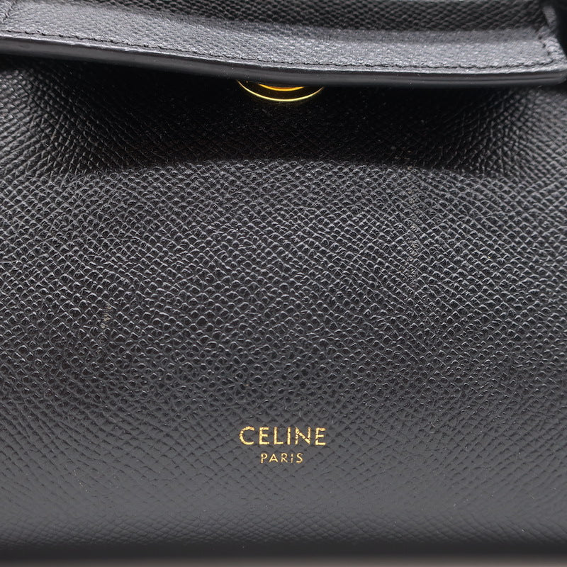 Celine Nano Belt Bag Black Grained Leather Crossbody