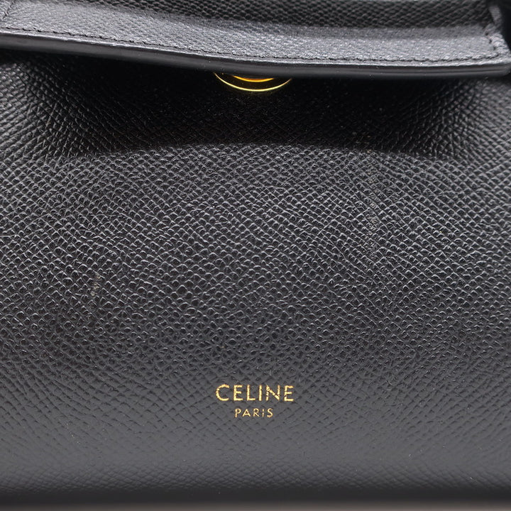 Celine Nano Belt Bag Black Grained Leather Crossbody
