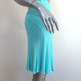 Blumarine Trumpet Hem Skirt Blue Jersey Size 40