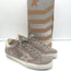 Golden Goose Superstar Sneakers Taupe Suede & Lizard-Print Leather Size 36 NEW