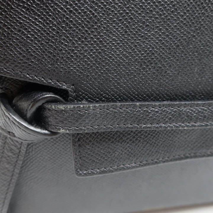 Celine Nano Belt Bag Black Grained Leather Crossbody