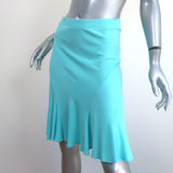 Blumarine Trumpet Hem Skirt Blue Jersey Size 40