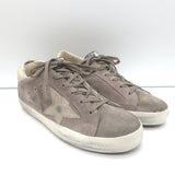 Golden Goose Superstar Sneakers Taupe Suede & Lizard-Print Leather Size 36 NEW
