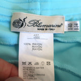 Blumarine Trumpet Hem Skirt Blue Jersey Size 40