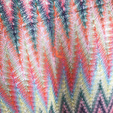 Missoni chevron knit fringed sarong maxi wrap skirt, multicolor viscose blend, authentic pre-owned luxury piece