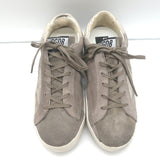 Golden Goose Superstar Sneakers Taupe Suede & Lizard-Print Leather Size 36 NEW
