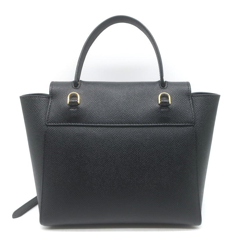 Celine Nano Belt Bag Black Grained Leather Crossbody