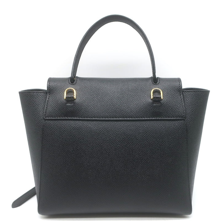 Celine Nano Belt Bag Black Grained Leather Crossbody