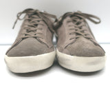 Golden Goose Superstar Sneakers Taupe Suede & Lizard-Print Leather Size 36 NEW