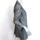 Brunello Cucinelli Crystal-Embellished Double Breasted Blazer Gray Size 42