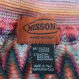 Missoni chevron knit fringed sarong, multicolor viscose maxi wrap skirt, authentic pre-owned luxury