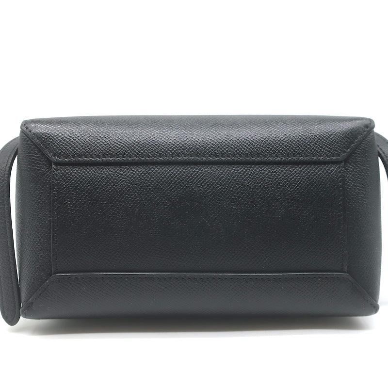 Celine Nano Belt Bag Black Grained Leather Crossbody
