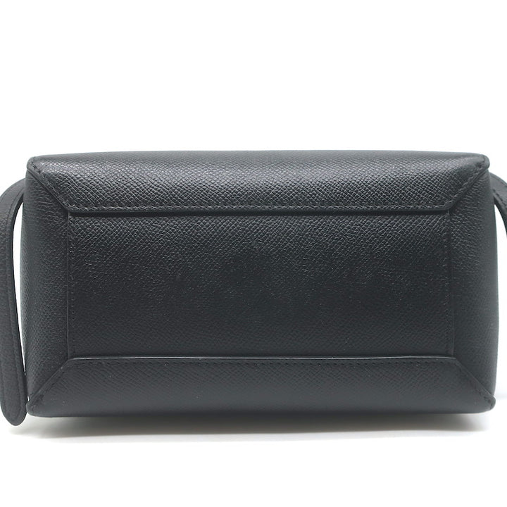 Celine Nano Belt Bag Black Grained Leather Crossbody
