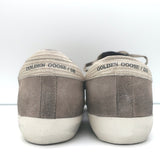 Golden Goose Superstar Sneakers Taupe Suede & Lizard-Print Leather Size 36 NEW