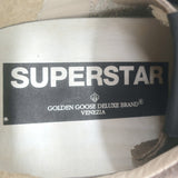 Golden Goose Superstar Sneakers Taupe Suede & Lizard-Print Leather Size 36 NEW