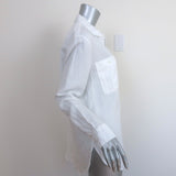James Perse El Matador Shirt White Linen-Blend Size 3 Long Sleeve Top NEW