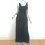 Malia Mills Empire Waist Maxi Dress Black Swiss Dot Size Small