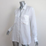 James Perse El Matador Shirt White Linen-Blend Size 3 Long Sleeve Top NEW