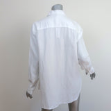 James Perse El Matador Shirt White Linen-Blend Size 3 Long Sleeve Top NEW