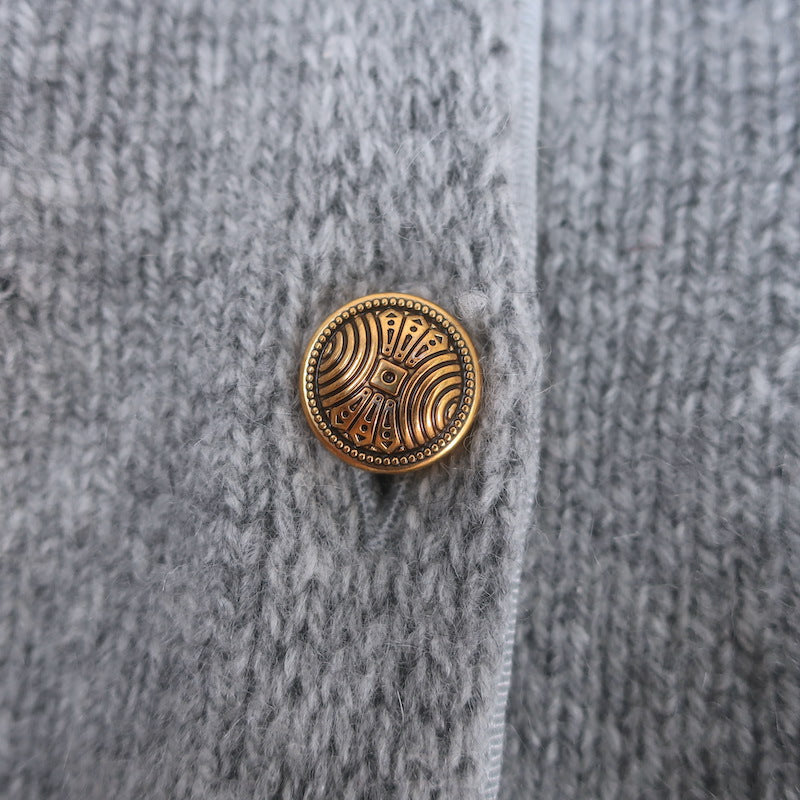 KHAITE Ambre Cashmere Cardigan Gray Size Small