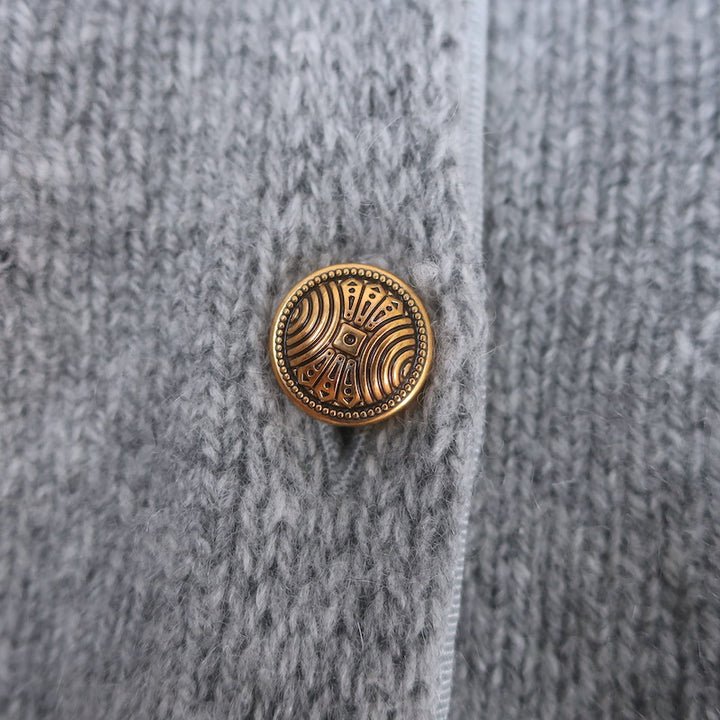 KHAITE Ambre Cashmere Cardigan Gray Size Small