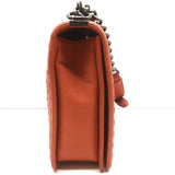 Chanel 2014 Paris-Dallas XL Boy Bag Orange Whipstitch Leather