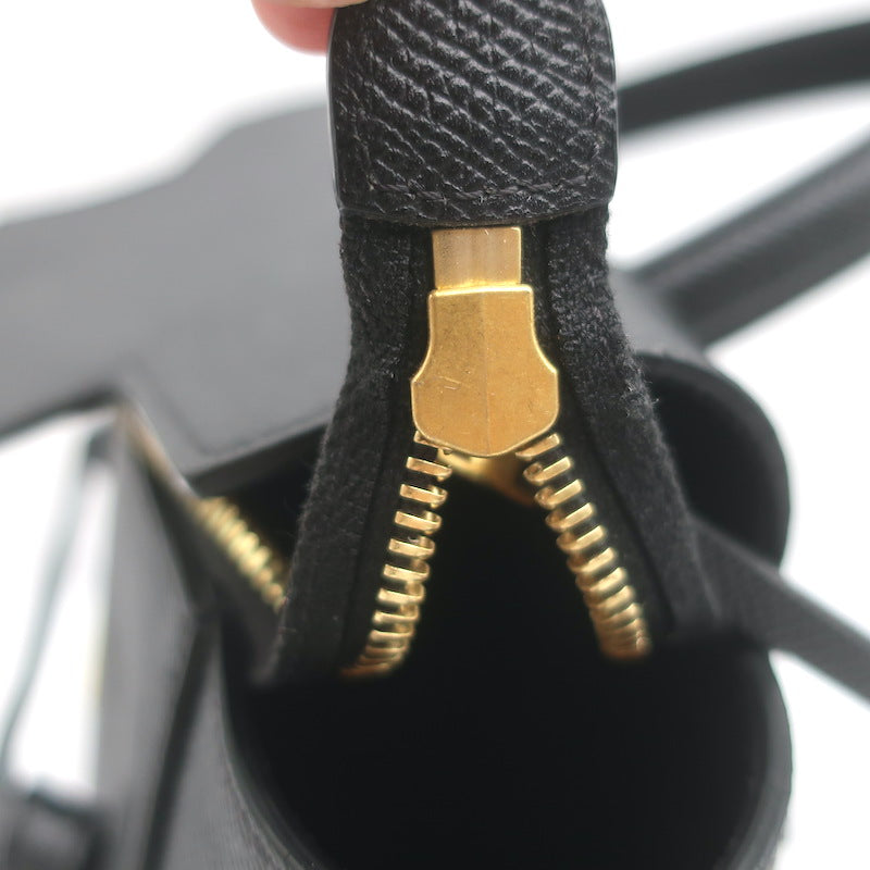 Celine Nano Belt Bag Black Grained Leather Crossbody