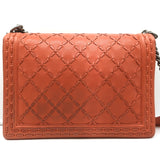 Chanel 2014 Paris-Dallas XL Boy Bag Orange Whipstitch Leather