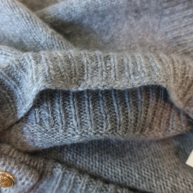 KHAITE Ambre Cashmere Cardigan Gray Size Small