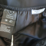 Prada Re-Nylon Zip-Front A-Line Skirt Black Size 40